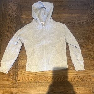 Athleta Light Gray Kids Zip-Up Hoodie